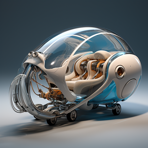 Futuristic transport machine with propellers and gyroscopic technology Futuristic transport machine with propellers and gyroscopic technology