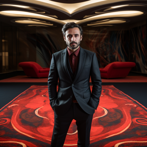 Portrait of a futuristic Jewish merchant