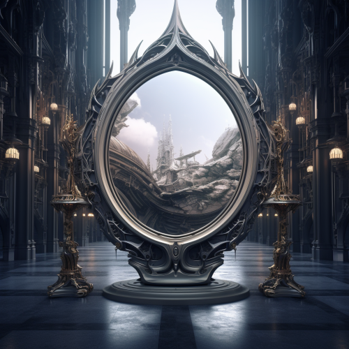 Futuristic mirror wall concept