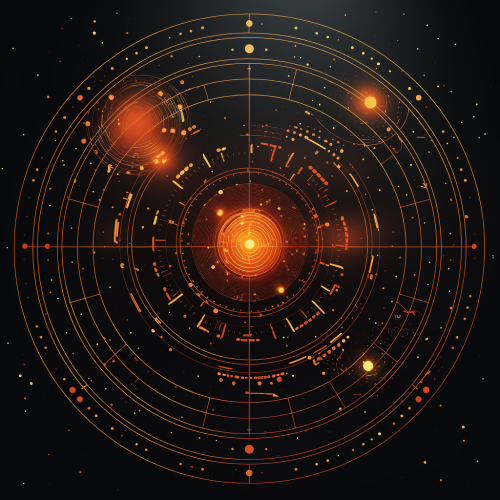 Futuristic marker for star map