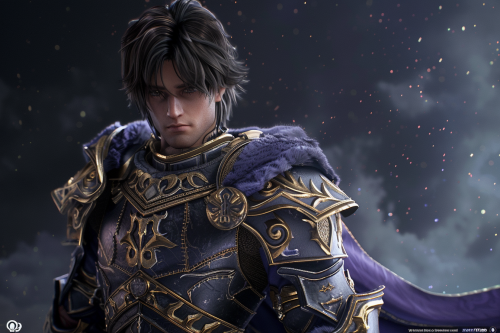 Futuristic warrior woman in biocybernetic armor