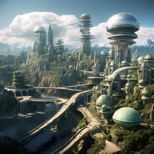 Futuristic city on Europa  image