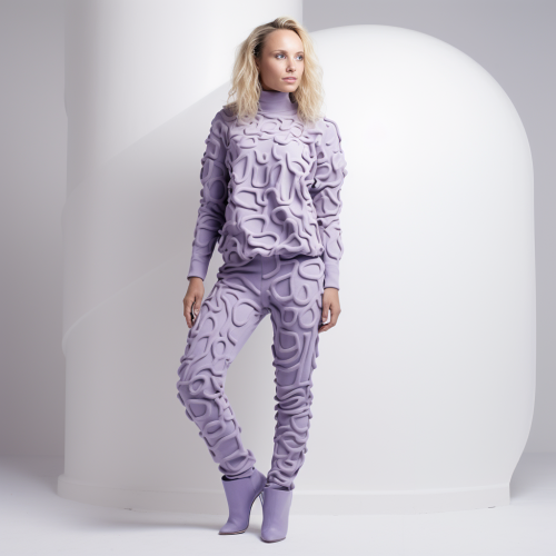 Woman in Futuristic Organic Sweater