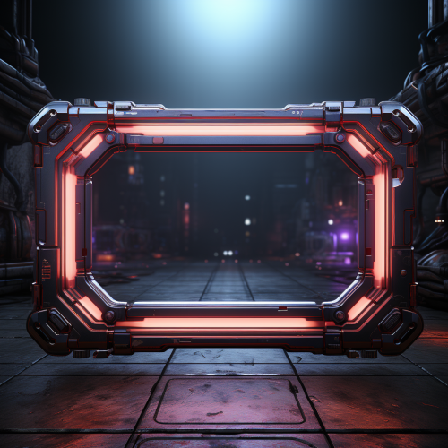 Futuristic rectangle simple frame