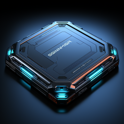 Detailed Futuristic Square Metal Plate Detailed Futuristic Square Metal Plate
