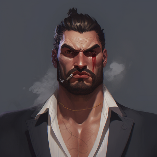 gangster geoff portrait male