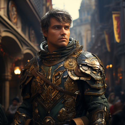 Garen in Paris wearing French armor