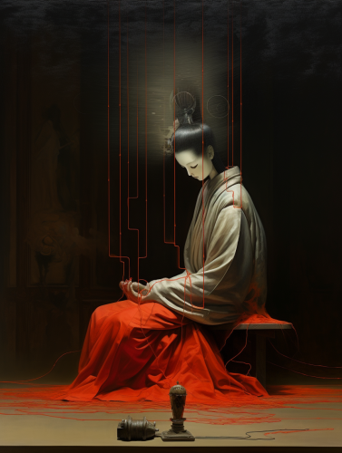 Geisha Android Portrait Artwork