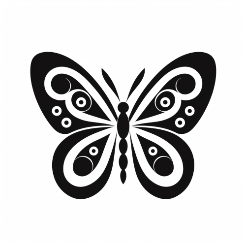 Butterfly Vector Silhouette Simple