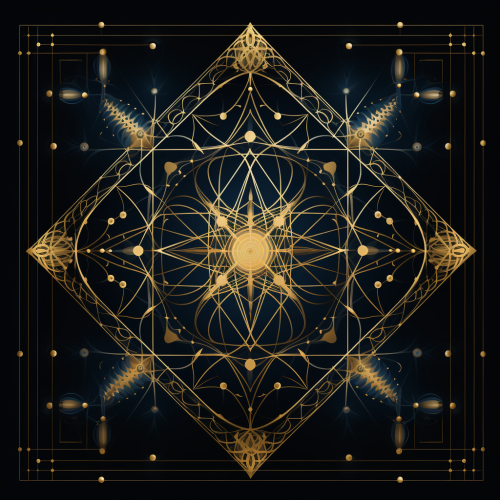 Geometric Kabbalah on Black Background