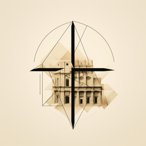 Geometric pentagon minimalist Roman design