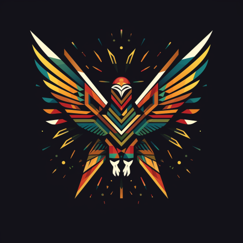 Geometric Mexican Eagle Logo