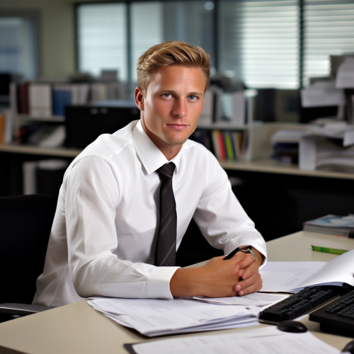 Professional German Male Accountant at Work