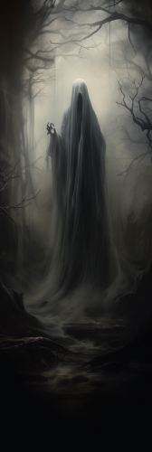 Ghostly Mist on Black Background