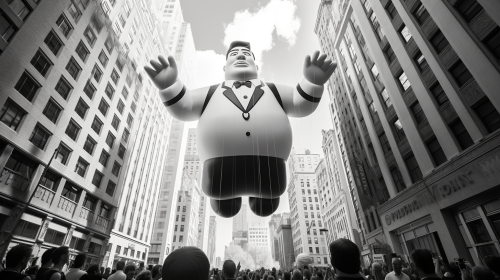 Giant Inflatable Liberace on Wall Street