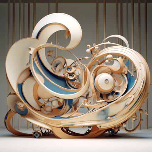 Giant whimsical abstract circles artwork