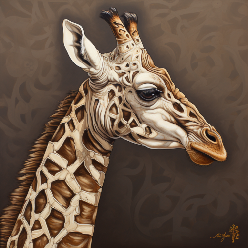 Beautiful Giraffe Side View