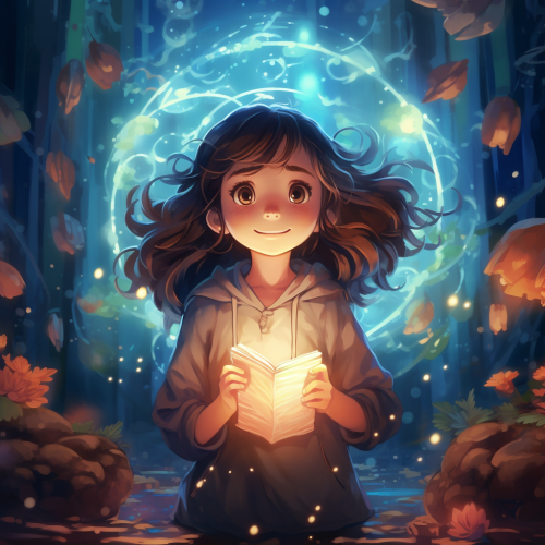 Little girl practicing the law of attraction