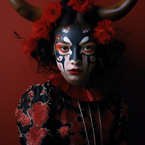 Girl with Ox Face Paint Girl with Ox Face Paint