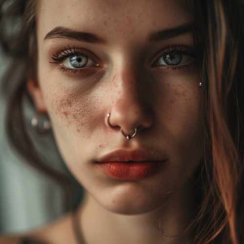 Girl with Lip Piercing