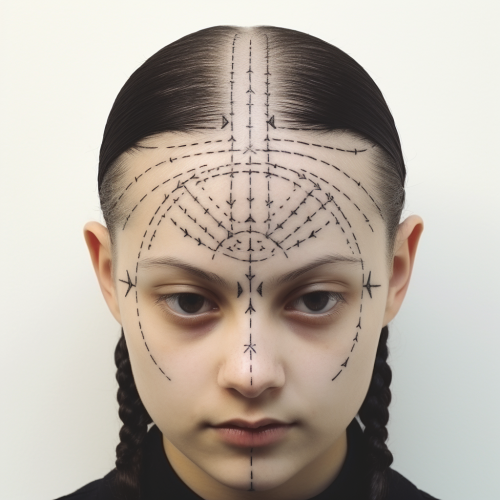 Scalp Division on Girl's Head