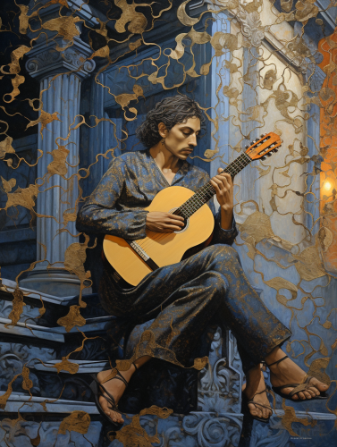 Gitar player feeling the pain of separation