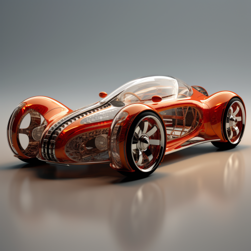 Luxurious glass chassis sports car Luxurious glass chassis sports car