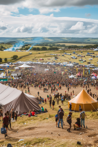 Glastonbury Drone Shot Pokemon Crowd
