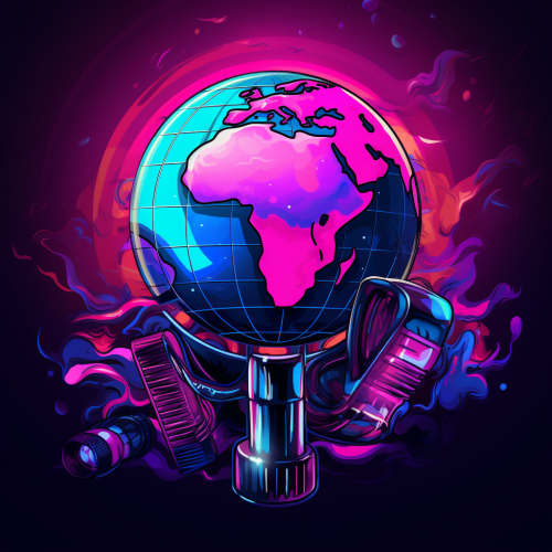 Urban Streetwear with Globe and Microphone