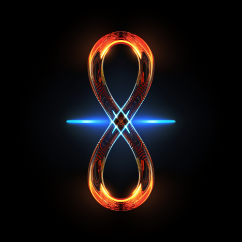 Radiant Infinity Sign Graphic Shining Bright
