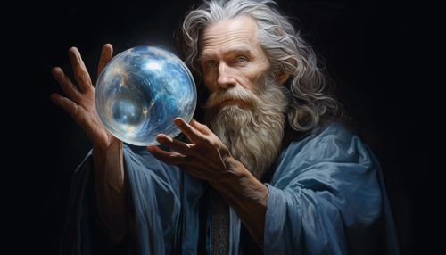 Realistic Portrait of Universal God Holding Planet Realistic Portrait of Universal God Holding Planet