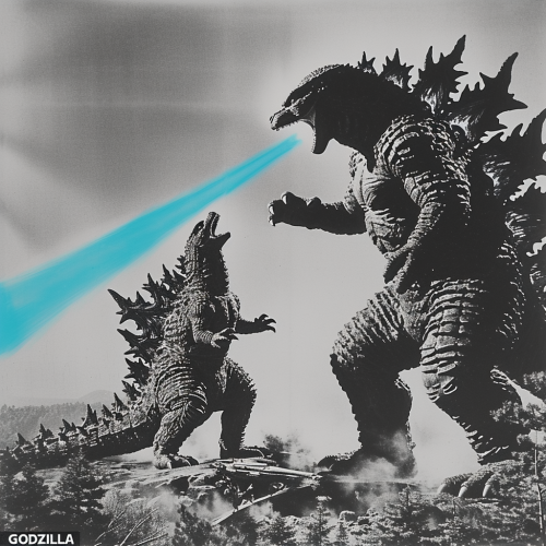 Godzilla vs Mecha-Godzilla fighting