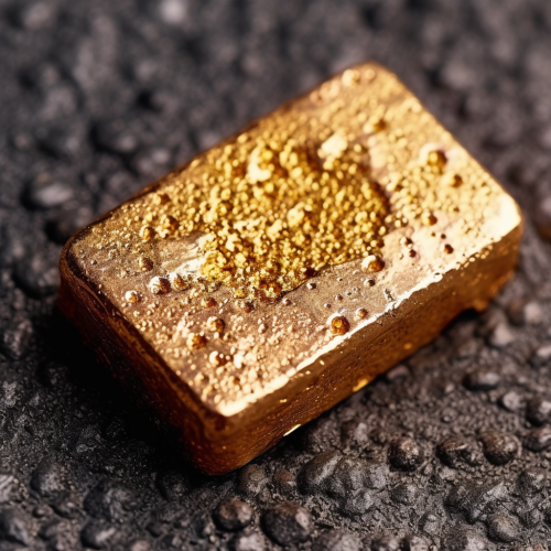 Close Up Gold Bar Shot