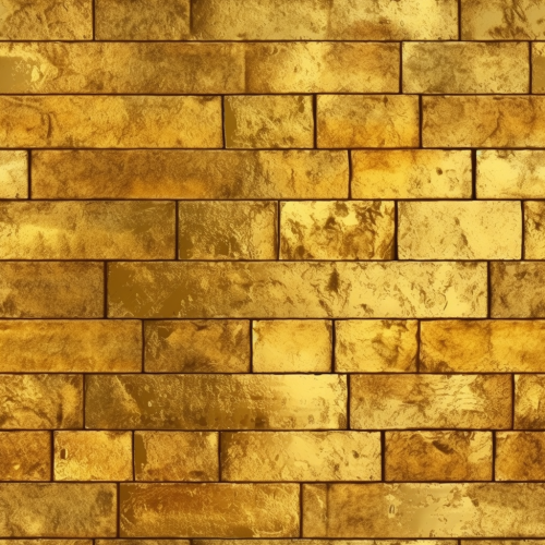 Shiny gold brick texture