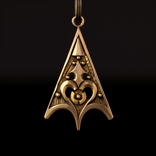 Simple gold unicorn pendant motif
