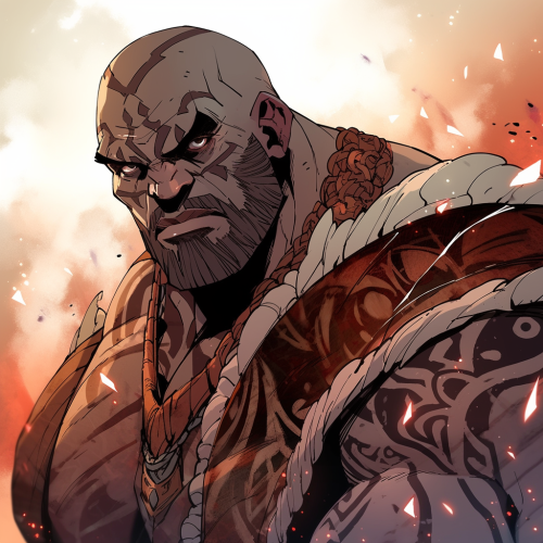 Powerful Goliath Warlord with Tribal Piercings