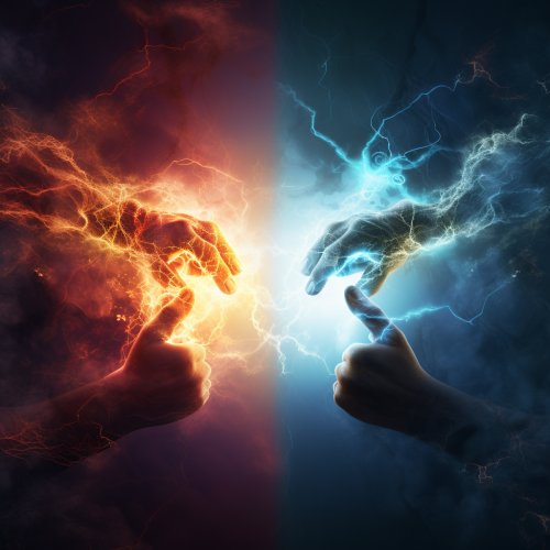 Two opposing forces reconcile through communication