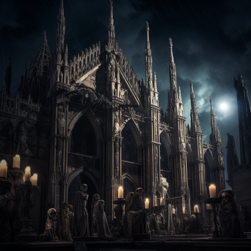 Beautiful Gothic Catthedral at Duomo Di Milano
