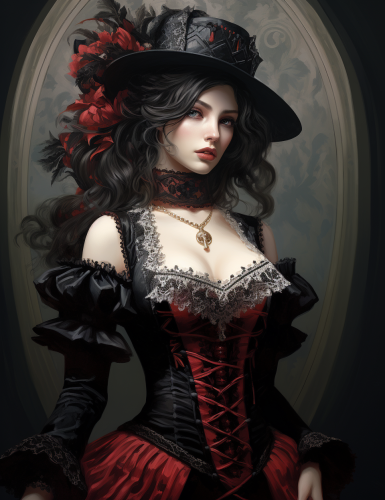 Gothic Halloween Beauties in Victorian Lace Corsets Gothic Halloween Beauties in Victorian Lace Corsets