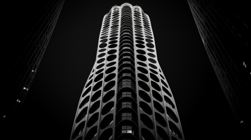 Dark and Sinister Gothic Minimalism Skyscraper
