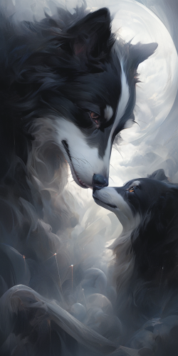 Gothic Collie with Zeus in Nightt