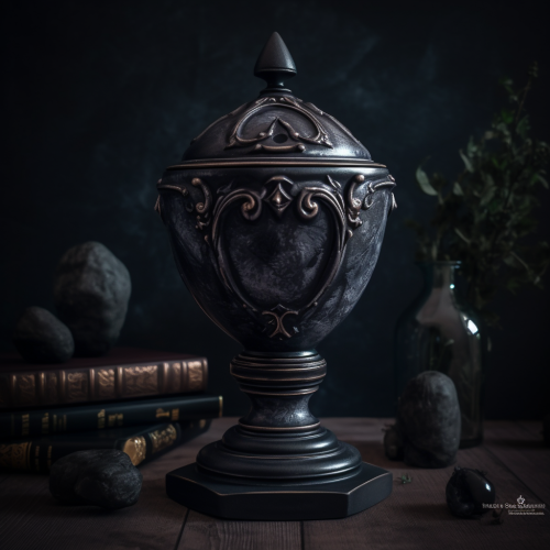 Gothic Urn French Painted DND Item Gothic Urn French Painted DND Item