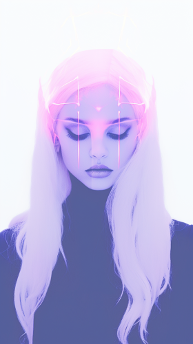 Gothic Vaporwave Beauty Concept Art
