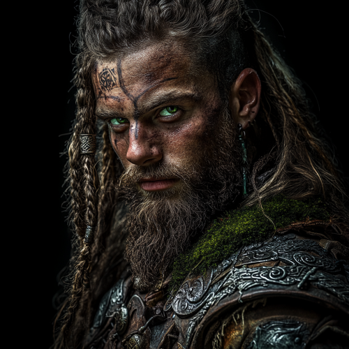 Gothic warrior forest ranger portrait Gothic warrior forest ranger portrait