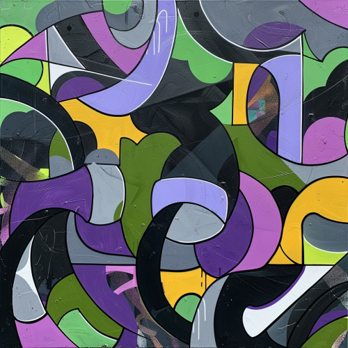 Vibrant graffiti urban art colors