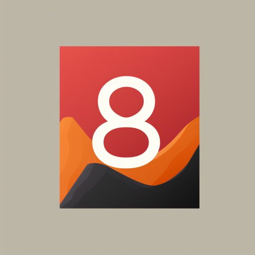 Graphic Logo Paul Rand Number 8 Lettermark