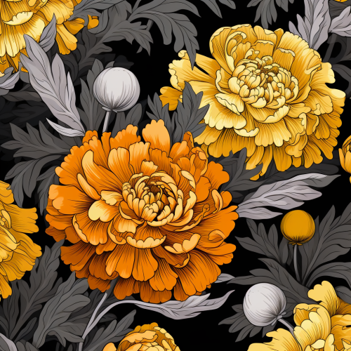 Colorful Marigold Pattern for Graphic Design