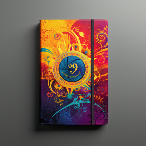 Colorful gratitude journal cover design