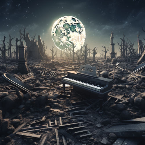 Piano-Key Graves with Moon