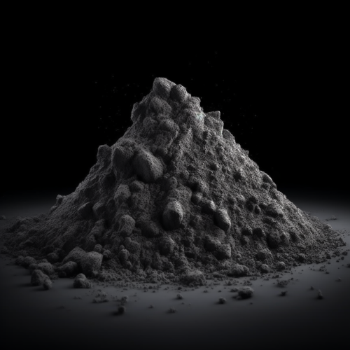 Pile of Gray Ashes on Black